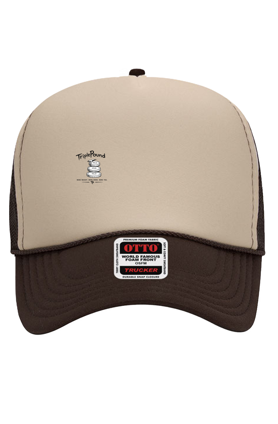 Otto White Foam Front 5 Panel Trucker Hat