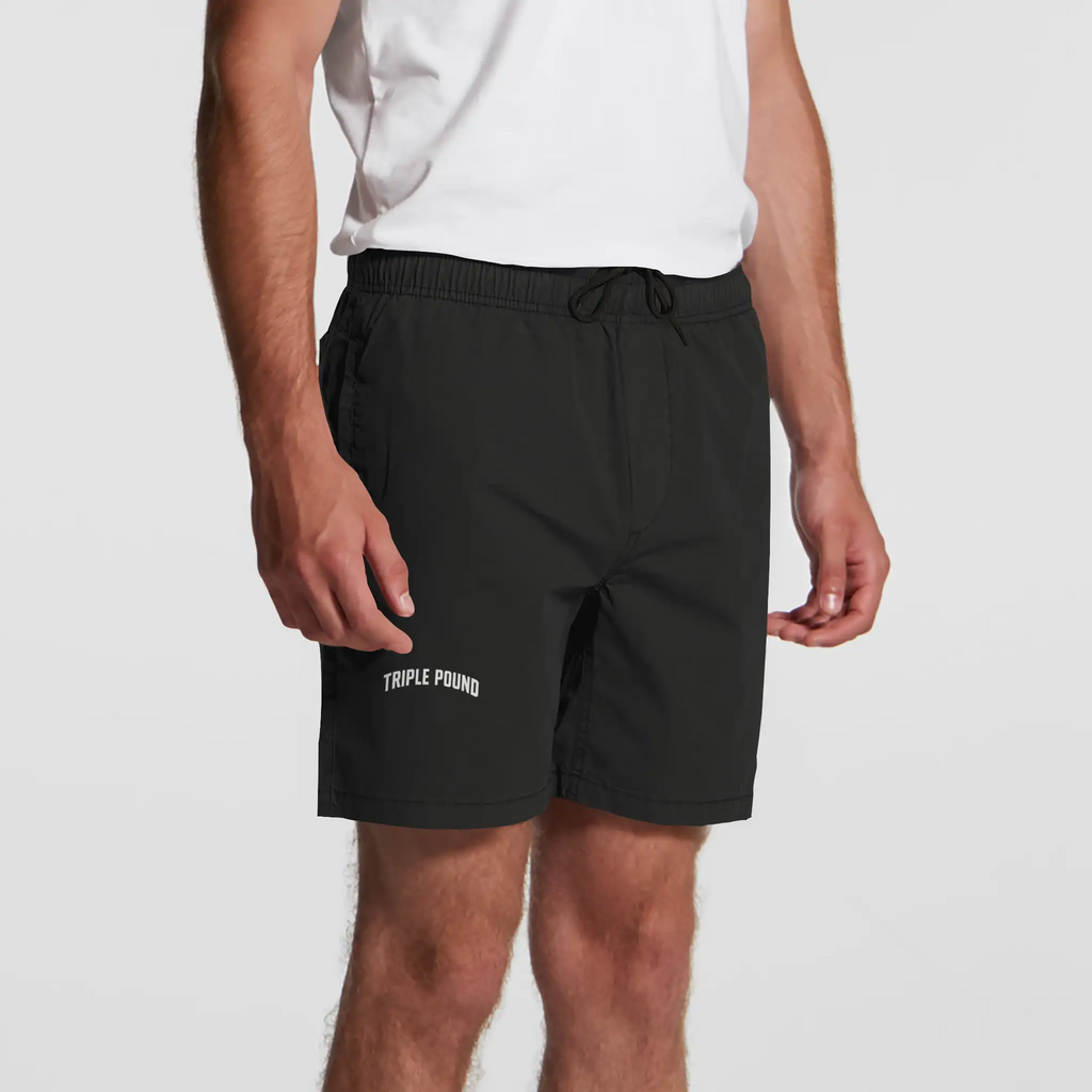 Triple pound Black Shorts