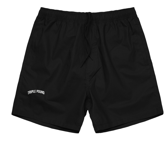 Triple pound Black Shorts